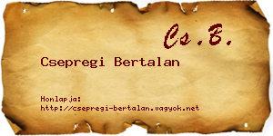 Csepregi Bertalan névjegykártya